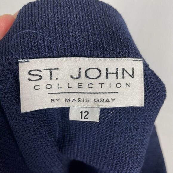 St. John Collection EUC Navy Blue High Rise Pencil Skirt - Women’s 12 - Picture 4 of 4